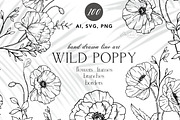 Poppy Line Art, an Object Graphic by CaraulanStore (Thumbnail 1 of 6)