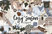 Cozy Season Clipart, a Seasonal Illustration by GlamArtZhanna (Thumbnail 1 of 6)