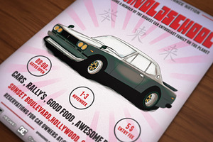 Retro Car Meeting Poster / Flyer II