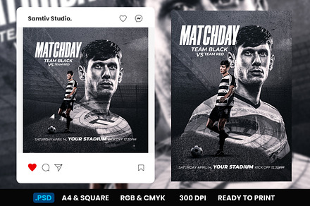 Football Flyer & Social Media Post, a Poster Template by Samtiv Studio