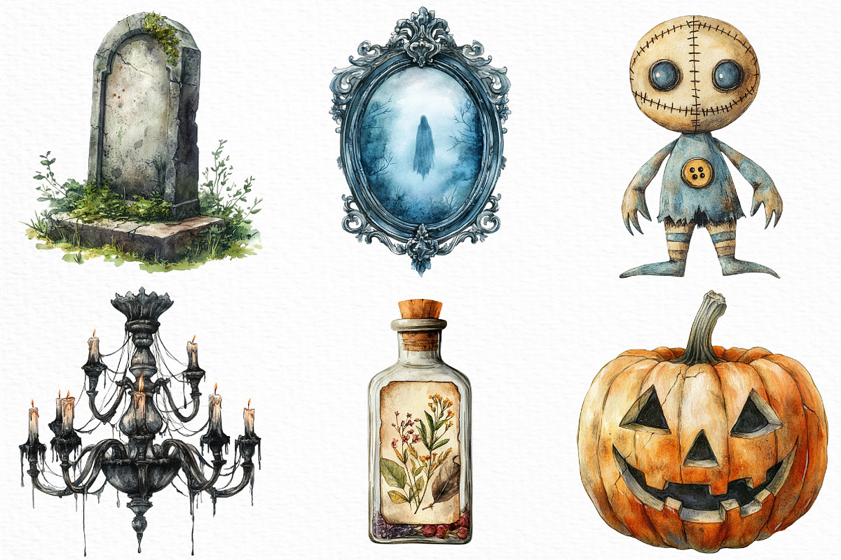 Vintage Aesthetic Halloween PNG, an Illustration by Craft Nest (Photo 5 of 6)