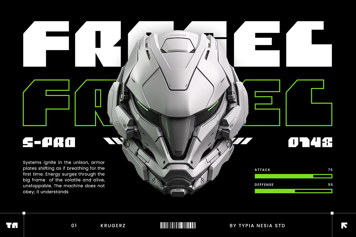 Krugerz - Futuristic Bold Sans, a Font by Typia Nesia (Photo 6 of 12)