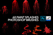 60 Paint Splash Brushes for PS, a Brush Add-On by Creative Graphics (Thumbnail 6 of 10)