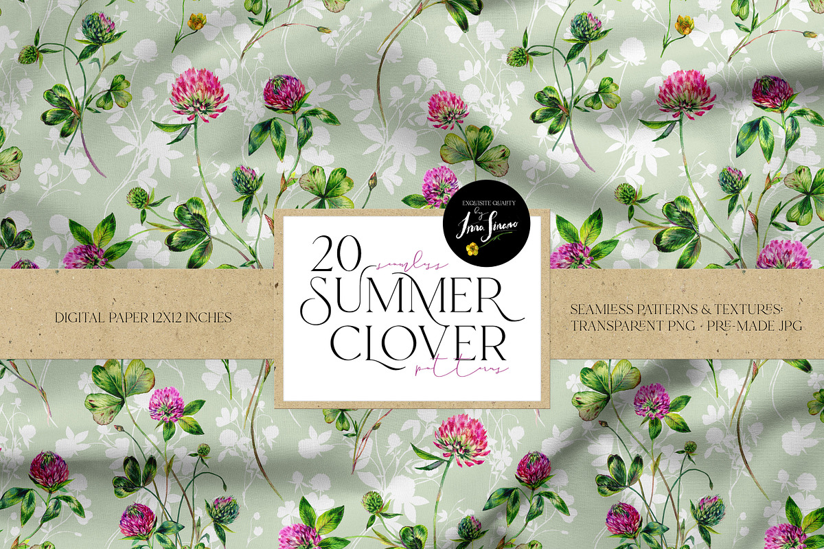 SUMMER CLOVER Watercolor Wildflowers, an Illustration by Inna Sinano (Photo 12 of 17)