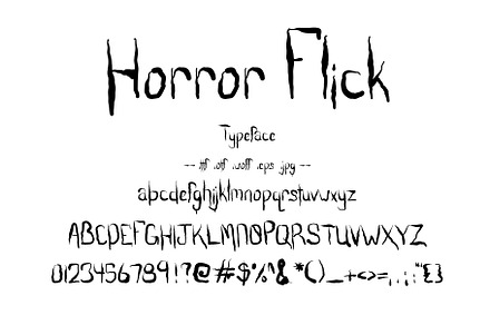 Font Horror Flick Creepy Halloween, a Script Font by PageLightStudios
