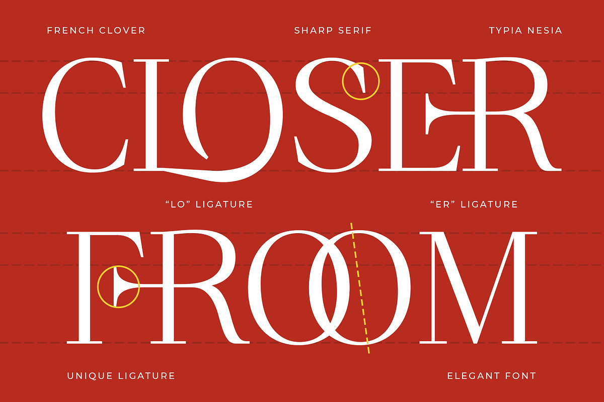 French Clover - Ligature Serif, a Serif Font by Typia Nesia (Photo 8 of 13)