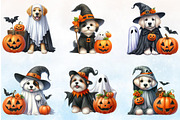 Halloween Ghost Dogs Clipart, a Seasonal Illustration by Rose Art (Thumbnail 2 of 5)