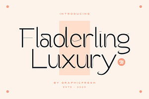 Fladerling - The Elegant Logo Font