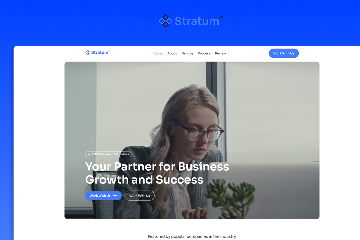 Stratum Consulting Framer Template, a Landing Page Template by Flow Samurai Templates (Photo 2 of 4)