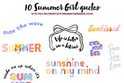 Trendy Summer Girl Clipart & Quotes, a Seasonal Illustration by Ruslana Lubenets (Thumbnail 7 of 16)