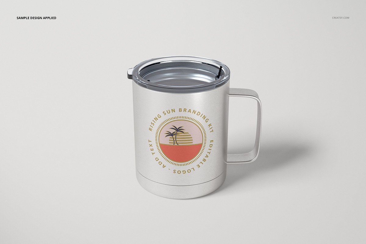 10oz Stainless Coffee Cup Mockup Set, a Cups & Container Mockup by creatsy5 (Photo 5 of 10)