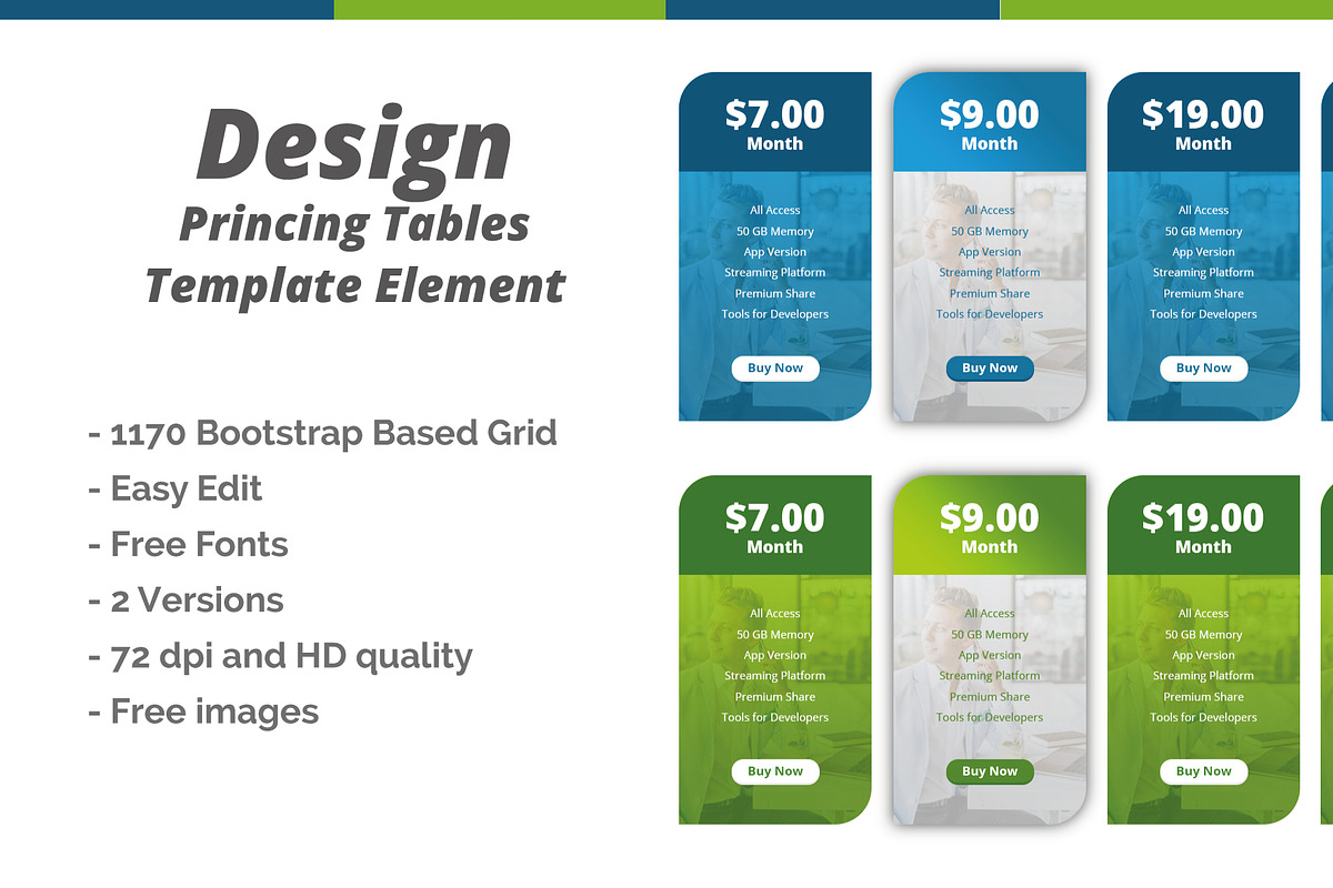 Pricing Tables Design, a Templates & Theme by DesignsStore (Photo 1 of 2)