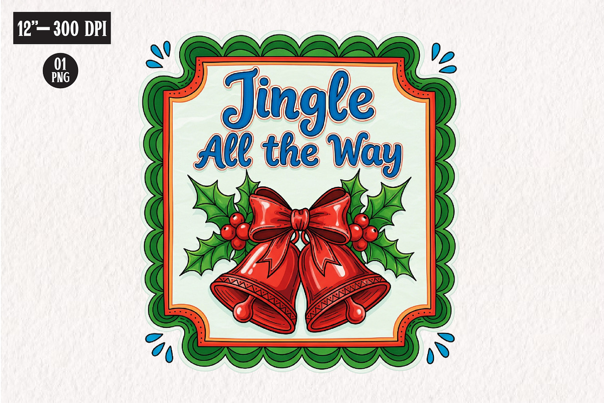Christmas Bell Frame  PNG, an Illustration by CreationArt (Photo 1 of 4)