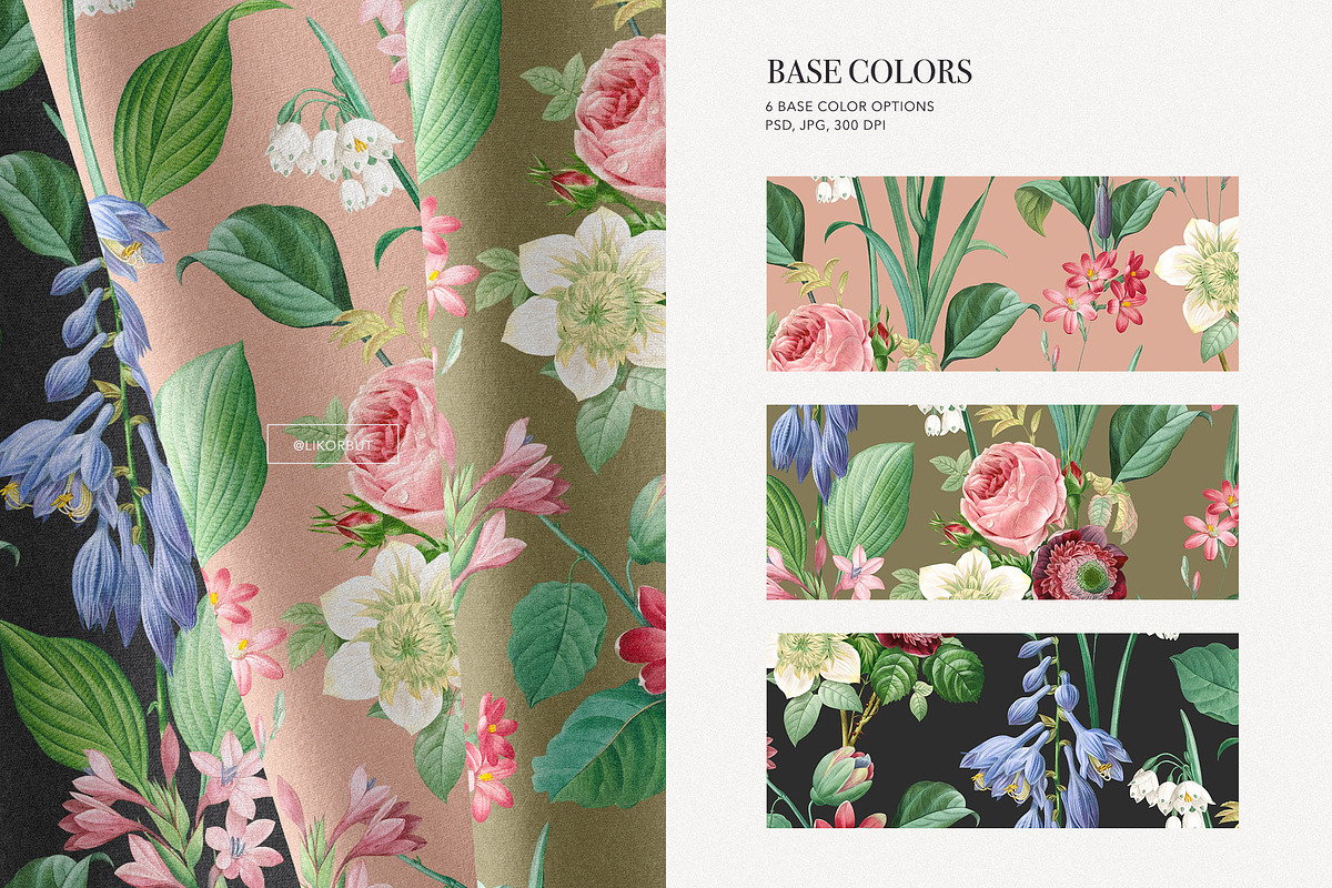 Vintage Elegant Floral Pattern, a Pattern Graphic by likorbut (Photo 4 of 8)