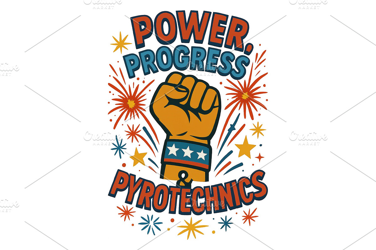 Power Progress Pyrotechnics Wall Art, a Background Graphic by LaseredNinja (Photo 1 of 7)
