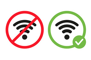Allowed and forbidden wifi signs