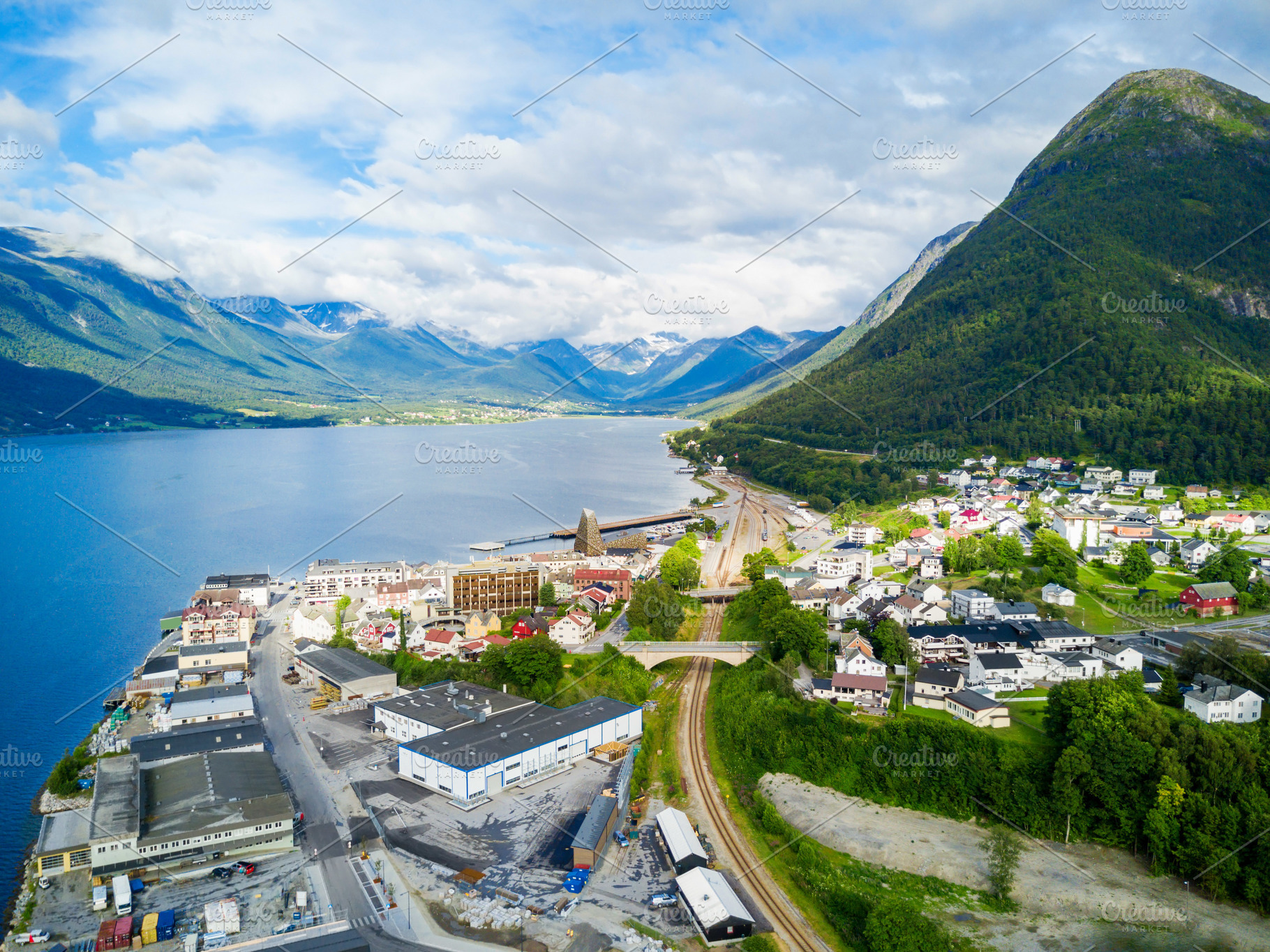 Andalsnes town in Norway, a Photo by saiko3p