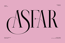 Asfar - Modern Ligatures Font