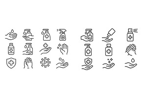 Set of web icons illustrating health, a Healthcare Illustration by ZinetroN