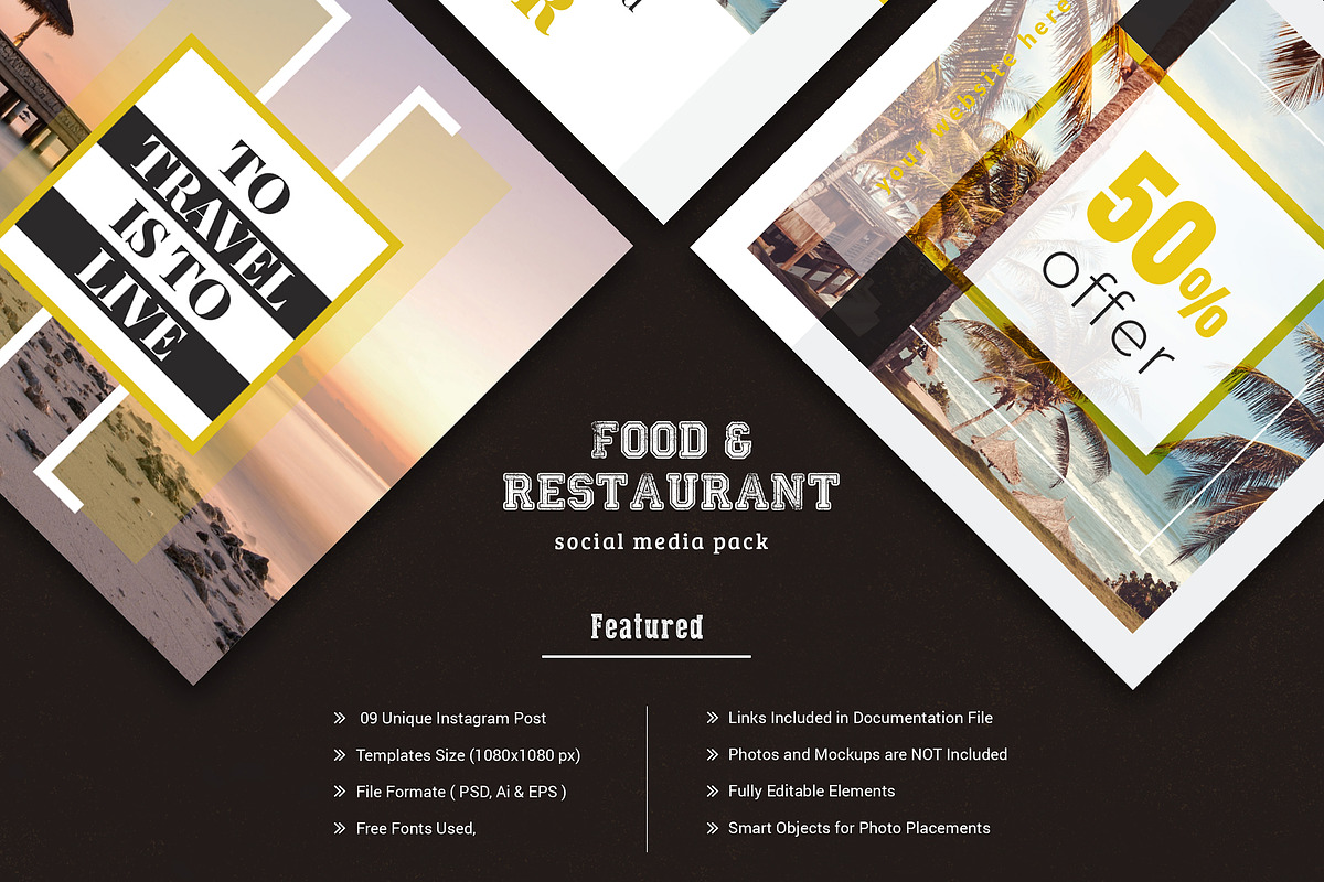 Travel Agency Social Media Pack, a Social Media Template by ZAAS (Photo 1 of 6)