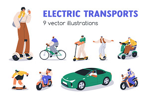 Eco-friendly Electric Transports Set