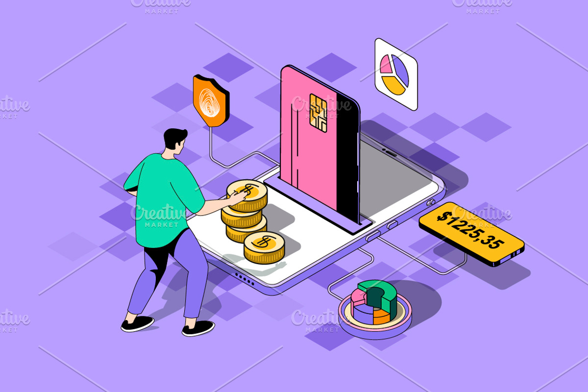Business Isometric Web Illustrations, a Templates & Theme by alexdndz (Photo 14 of 21)