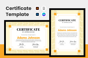 Certificate of Appreciation Template, a Stationery Template by twinstd