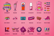 Teenage Girl of the 80's Clipart Set, an Illustration by CherithDrawsThings (Thumbnail 2 of 6)