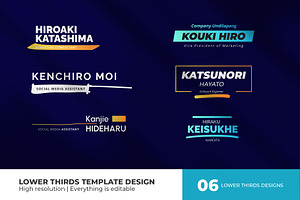 Professional Lower Third Templates, a Design Template by hekenostudio