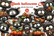 Whimsical Black Halloween Cat, a Seasonal Illustration by Designworld (Thumbnail 1 of 9)