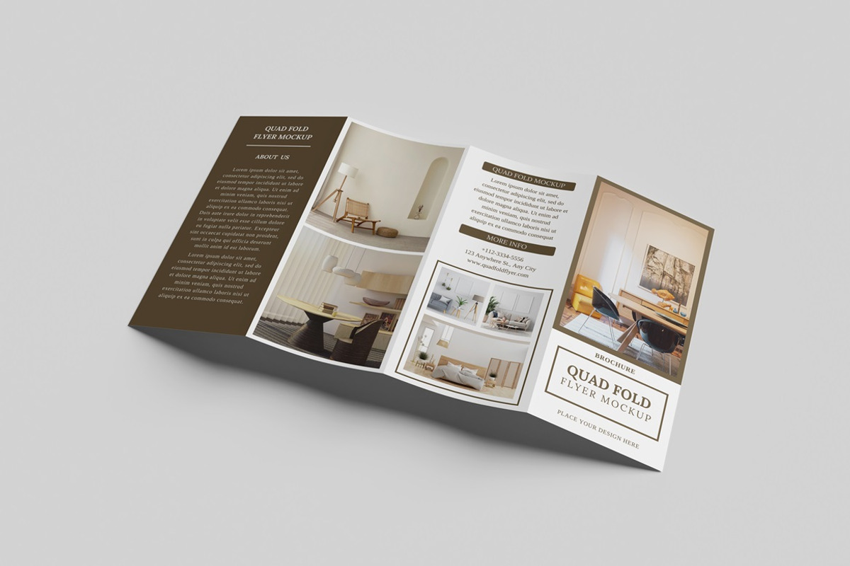 Quadruple Fold Brochure Mockup, an Advertising Mockup by Rezaandika97 (Photo 4 of 7)