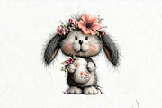 Easter Bunny Clipart, an Illustration by Watercolor design (Thumbnail 2 of 8)