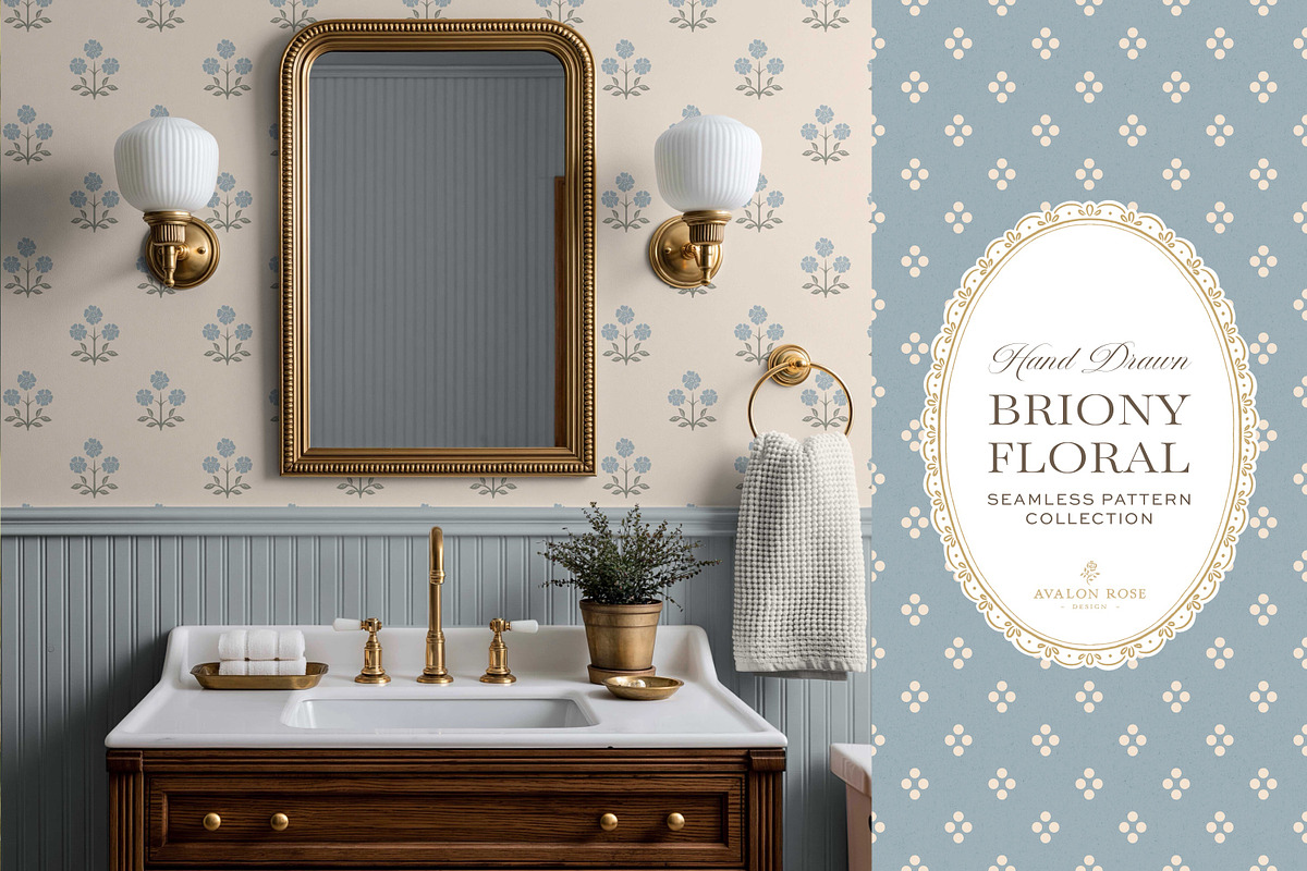 Farmhouse Navy Floral Patterns, a Pattern Graphic by Eclectic Anthology (Photo 9 of 12)