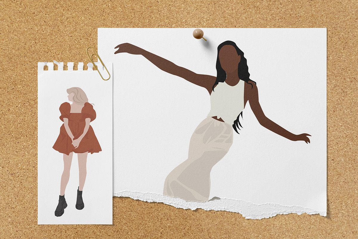 ABSTRACT ILLUSTRATIONS STYLISH GIRLS, a Person Illustration by Olg Store (Photo 3 of 7)