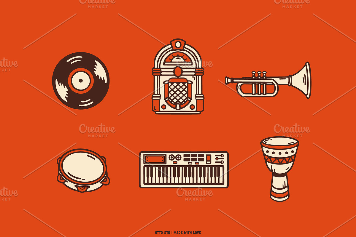 Musical Instrument Illustrations, an Object Graphic by Otto.std (Photo 5 of 7)