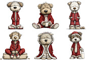 Winter Pijama Dog Clipart, an Illustration by Craft Nest (Thumbnail 4 of 10)