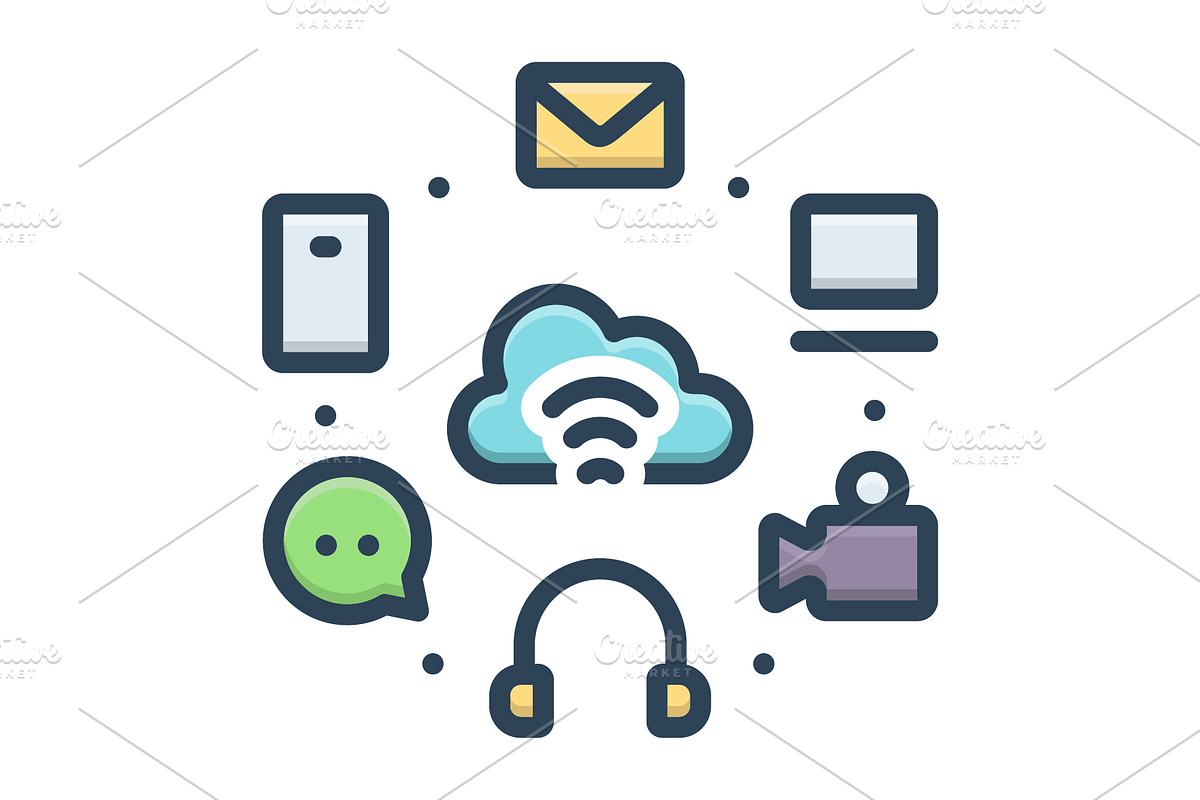 Communications color icon, a Duotone Icon by Creative priyanka