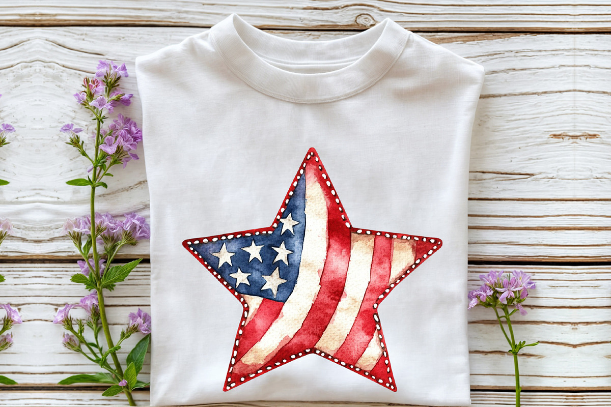 Watercolor Retro 4th of July Clipart, an Illustration by Rose Art (Photo 7 of 7)