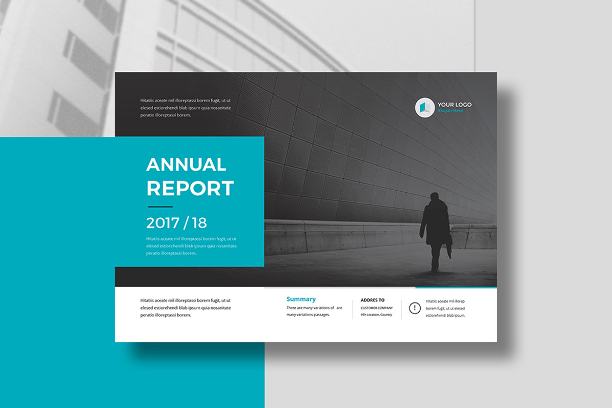 Annual Report Landscape A4 & A5, a Brochure Template by Pro-Gh (Photo 1 of 13)