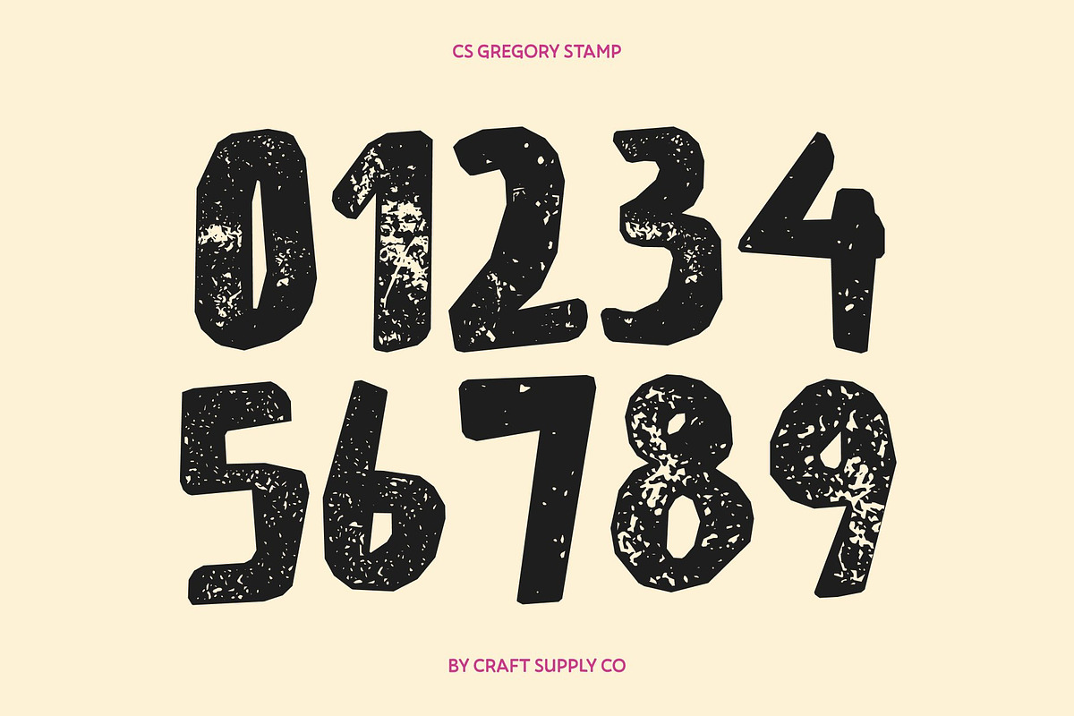 CS Gregory Stamp, a Sans Serif Font by Craft Supply Co. (Photo 5 of 8)