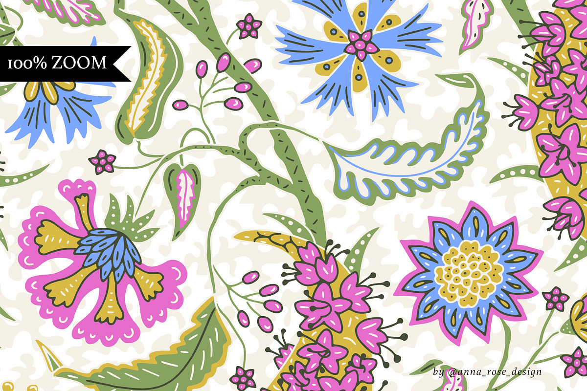 Vintage Jacobean Chintz Patterns, a Pattern Graphic by Rose Design (Photo 7 of 8)
