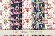 Watercolor Circus Collection, an Animal Illustration by Aquarellka (Thumbnail 4 of 10)