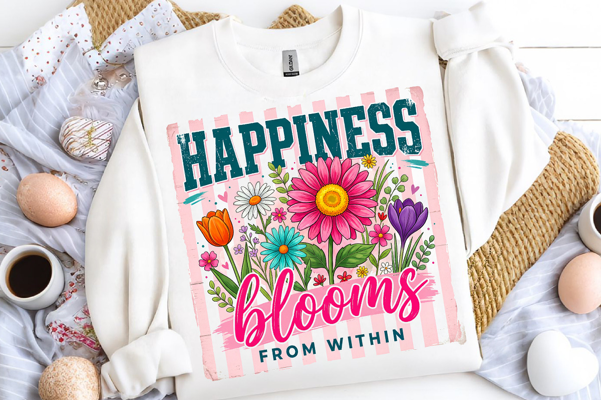Positive Boho Floral Quote PNG, an Illustration by CreationArt (Photo 8 of 9)