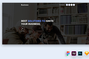 Business-Banner And Landing Page