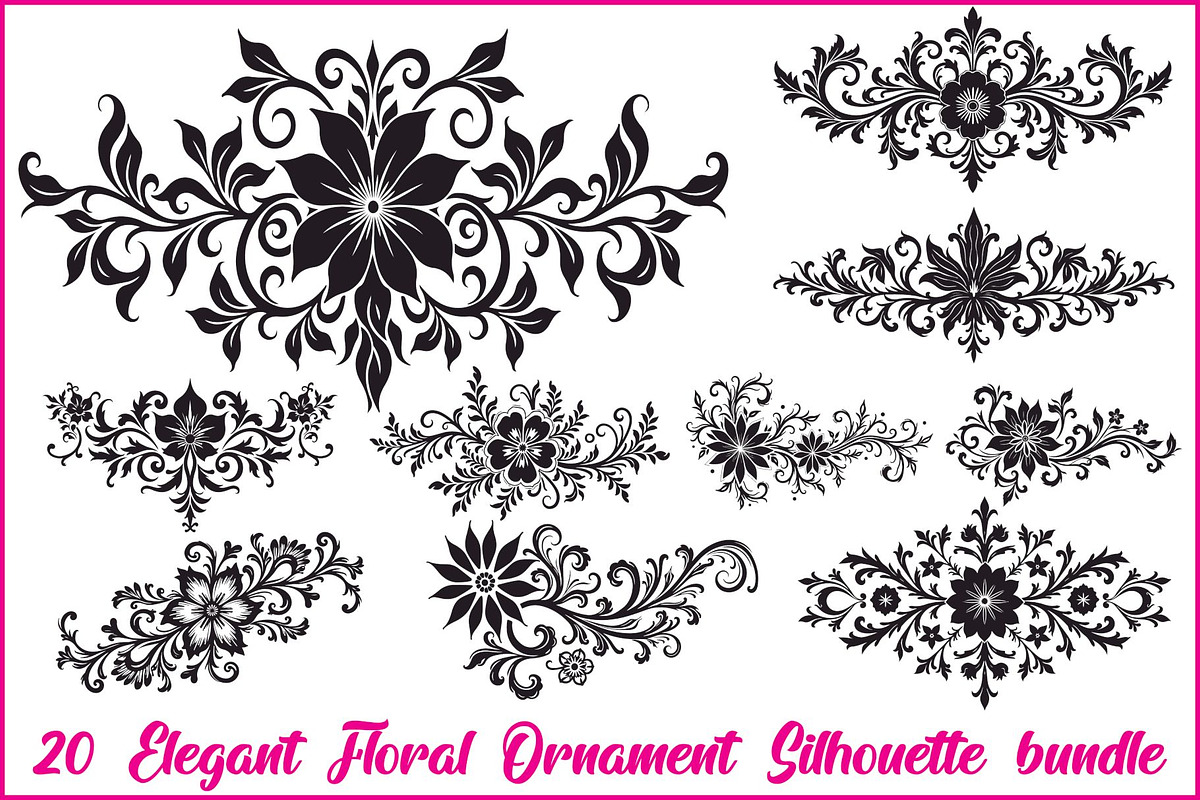 Decorative Floral Vector Bundle, an Illustration by hafijul (Photo 1 of 21)