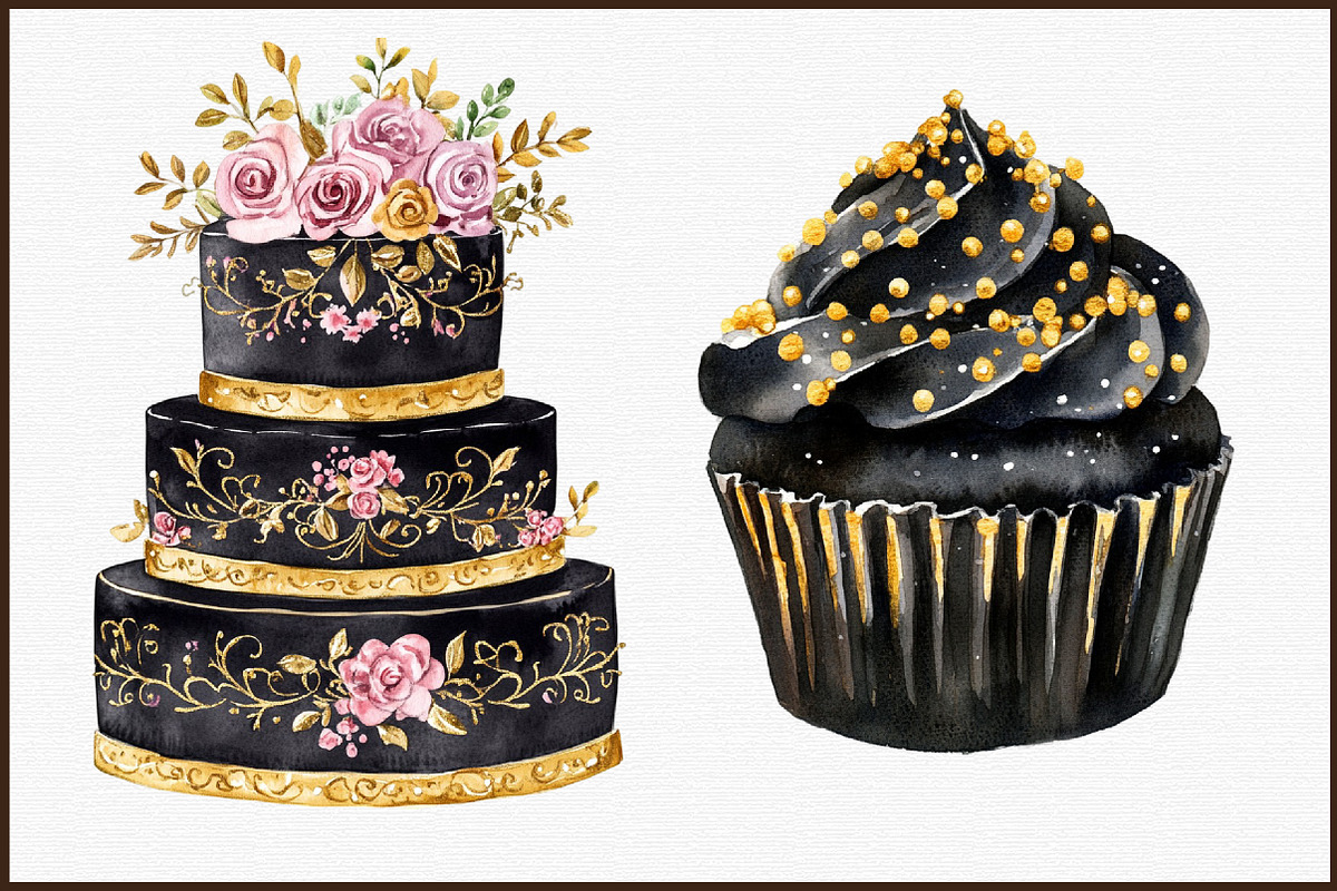 Luxury Black Kids Birthday Clipart, an Illustration by Sublimation Artist (Photo 3 of 6)