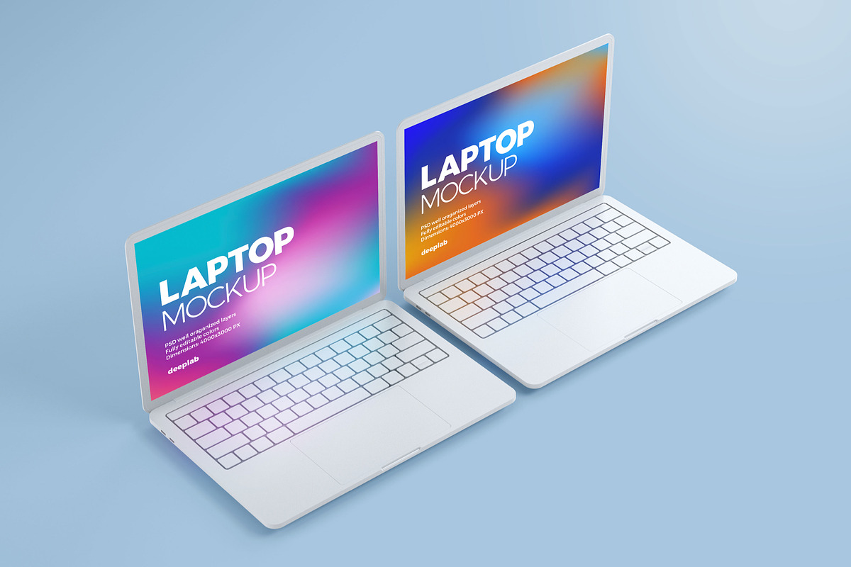Macbook Pro Clay Mockup set, a Device Mockup by Deeplab (Photo 8 of 19)