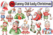 Funny Old Lady Christma, an Illustration by Design Market (Thumbnail 1 of 3)