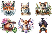 Watercolor Woodland Portraits png, an Illustration by Watercolor design (Thumbnail 2 of 4)