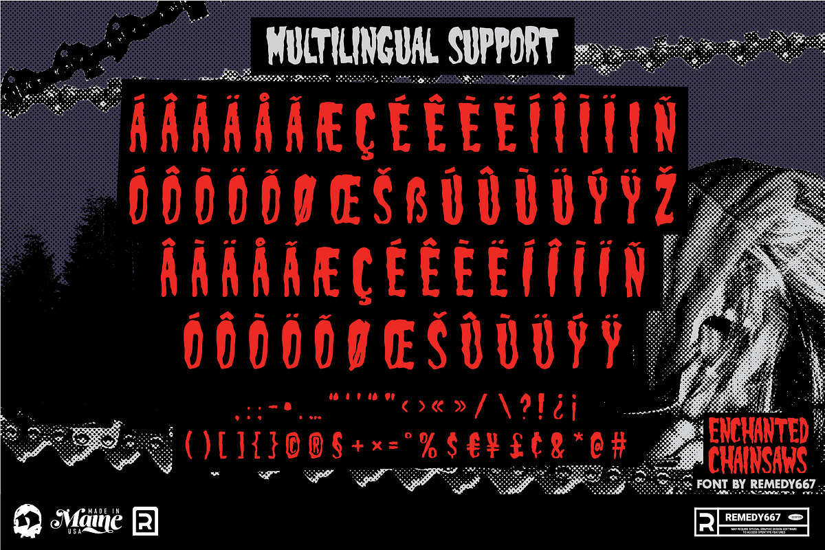 Enchanted Chainsaws - Horror Font, a Font by Remedy667 (Photo 5 of 7)